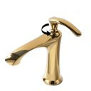 Ver imagem 2 de Torneira Banheiro Dourada Luxo 1/4 Volta Bancada Metal Gold