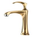 Ver imagem 1 de Torneira Banheiro Dourada Luxo 1/4 Volta Bancada Metal Gold