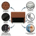 Ver imagem 3 de Cabeceira Cama Box King Size Sarah 195cm com Frame Bouclê Terracota - Abmaza