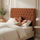Ver imagem 6 de Cabeceira Cama Box King Size Sarah 195cm com Frame Bouclê Terracota - Abmaza