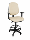 Ver imagem 1 de Cadeira Caixa Executiva Ergonômica Escritorio Apoio Lombar Work NR17 Corino Braços Base Fixa