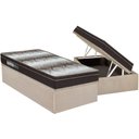 Ver imagem 1 de Cama Box Baú Solteiro: Colchão Ortopédico Ortobom Light + Base Crc Suede Clean(88x188)