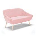 Ver imagem 7 de Kit 01 Namoradeira E 02 Poltronas Suede Natural Rosa Bebê