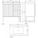 Ver imagem 3 de Gabinete para Banheiro com Pé Ferrara 80 Cm Branco/santiago