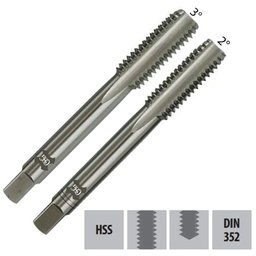 Jogo de Macho Manual Hss - M 9,0 X 1,25 - 101 - Din 352 Perfil Semi-seriado - 2 Peças - Osg - 1