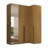 Guarda Roupa de Canto Reto 4 Portas Espelho Altezza Trend Belmax:freijó - 11