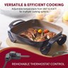 Skillet Elétrica Elite Gourmet 12x12 com Revestimento Cerâmico (cinza) - 5