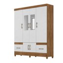 Ver imagem 6 de Guarda Roupa Casal com Espelho Ms912 4 Portas 2 Gavetas Moval - Naturale - Branco Naturale - Branco