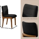 Ver imagem 3 de Sala de Jantar Mesa Flora 220cm Tampo Laminado Barril com 8 Cadeiras Bella