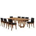 Ver imagem 2 de Sala de Jantar Mesa Flora 220cm Tampo Laminado Barril com 8 Cadeiras Bella