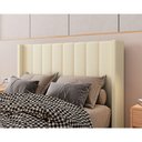 Ver imagem 2 de Cabeceira Estofada Queen 160 Cm Turquesa Linho Creme