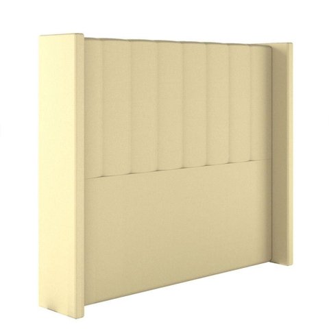 Cabeceira Estofada Queen 160 Cm Turquesa Linho Creme