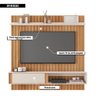 Painel Bancada para Tv até 65 Polegadas Marrom Sena Caemmun - 4