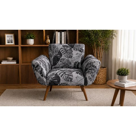 Capa Poltrona Decorativa Opala Estampada Premium Ajustável:estampa 7
