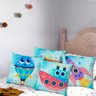 4 Kit Capas Almofadas Aventura de Viagem 45x45 Id Decor Id Decor - 7