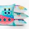 4 Kit Capas Almofadas Aventura de Viagem 45x45 Id Decor Id Decor - 6