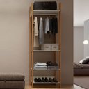 Ver imagem 2 de Closet Tw402 4 Prateleiras 100% Mdf Off White/freijó - Dalla Costa