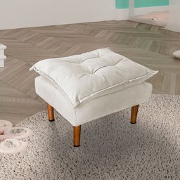 Poltrona de Amamentação Daniele com Puff Tecido Suede Bege Claro Domm Store - 4 Poltrona de Amamentação Daniele com Puff Tecido Suede Bege Claro Domm Store - 4