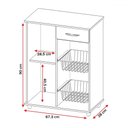 Ver imagem 3 de Armário de Cozinha Coral 1 Porta 1 Gaveta com Fruteira Branco New - Pnr Móveis