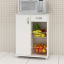 Ver imagem 1 de Armário de Cozinha Coral 1 Porta 1 Gaveta com Fruteira Branco New - Pnr Móveis