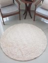 Ver imagem 1 de Tapete Algodão Par Sala/Quarto - Redondo - 1,00 x 1,00 - Cor Cru Médio
