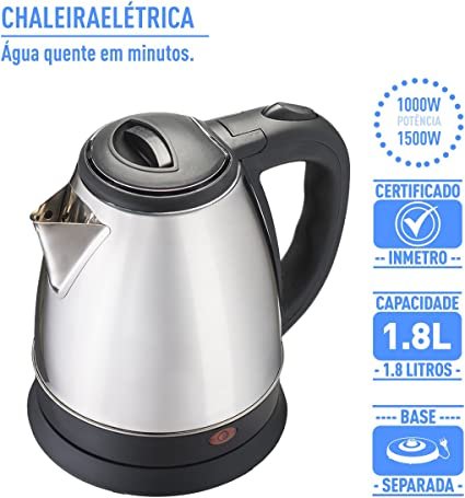 Jarra chaleira eletrica 1,8 litros 220V - mundiart BZ-0001 - 6