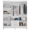 Ver imagem 3 de Guarda Roupa Casal Panamá 6 Portas Branco Brilho - Moval