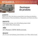 Ver imagem 3 de Sofá Retrátil e Reclinável Istambul Caixa Zero 2,40m Pillow de 15cm - Movenzo Estofados