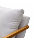 Ver imagem 5 de Poltrona Mona Pés de Madeira Linho Sala Escritorio Decoração:cru