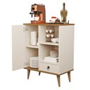 Ver imagem 3 de Buffet Aparador Cantinho do Café Tip Top com Pés Palito - Off White com Freijó