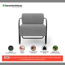Ver imagem 3 de Kit 02 Poltronas Decorativas Orgânica Living Miska Bouclê Cinza - Abmaza