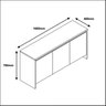 Balcão Buffet 3 Portas 1 Gaveta 160cm Madrid - 5