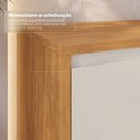 Ver imagem 4 de Balcão Buffet 3 Portas 1 Gaveta 160cm Madrid Bege/Cedro/Off White