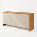Ver imagem 2 de Balcão Buffet 3 Portas 1 Gaveta 160cm Madrid Bege/Cedro/Off White