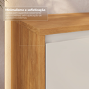 Ver imagem 4 de Balcão Buffet 3 Portas 1 Gaveta 160cm Madrid Bege/Cedro/Off White
