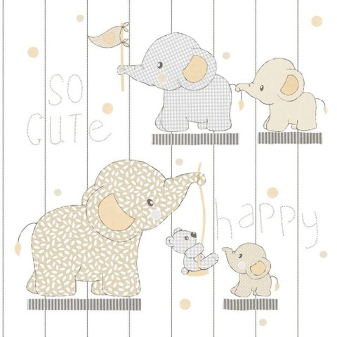Papel de Parede Mondo Baby Elephant 13020 - Rolo 10m X 0,53m