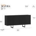Ver imagem 2 de Aparador Buffet Mayra Preto - New Ceval