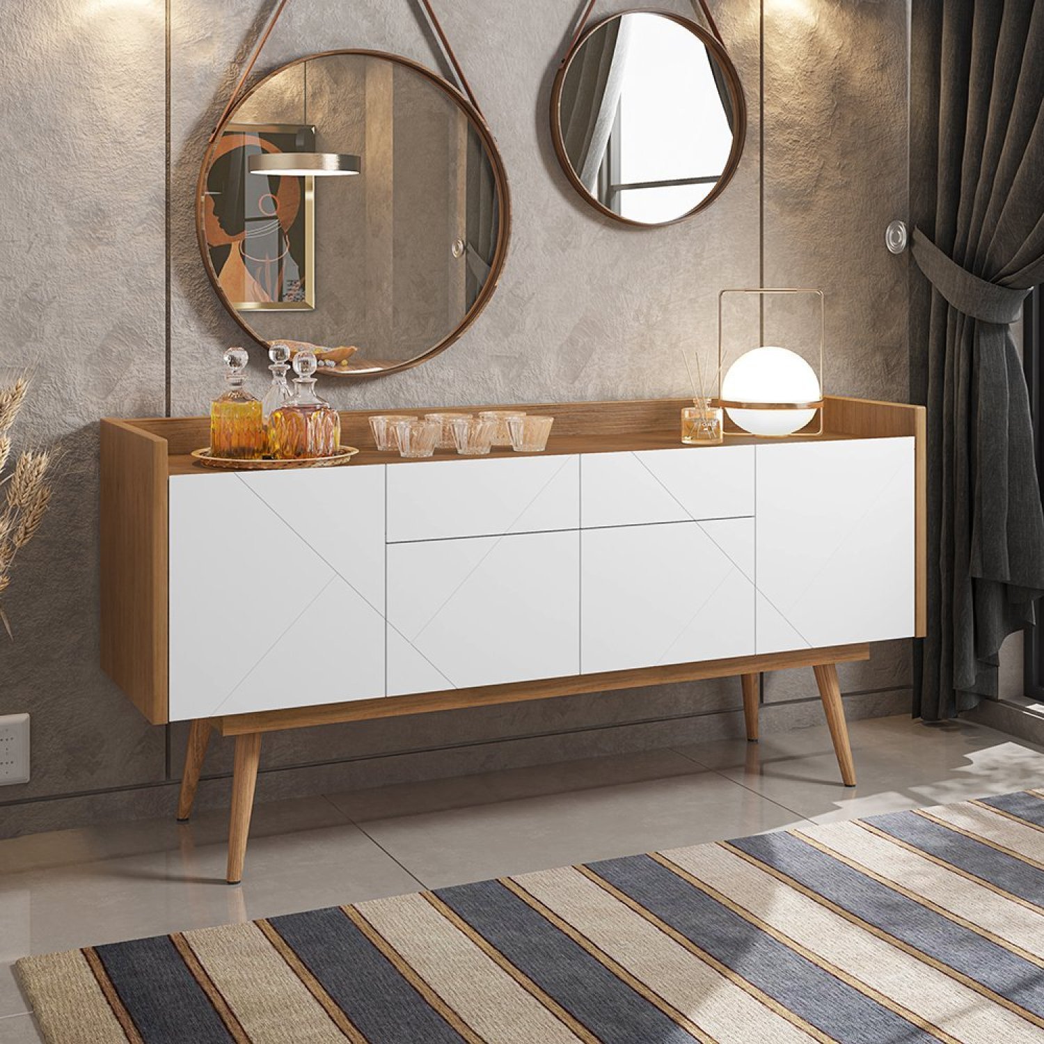 Buffet 4 Portas e 2 Gavetas 160cm Versátile Veneza - 2