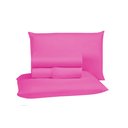 Ver imagem 1 de Kit Jogo de Lençol Super King 4 Peças 400 Fios Poliéster Padrão com Elástico e Virol:pink
