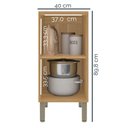 Ver imagem 3 de Balcão de Cozinha Colors 40 cm 1 Porta com Tampo Freijó Alecrim - Kits Paraná