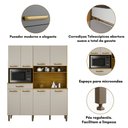 Ver imagem 4 de Armario de Cozinha 8 Portas 1 Gaveta Patrik Branco/Cinamomo/Off White