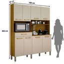Ver imagem 3 de Armario de Cozinha 8 Portas 1 Gaveta Patrik Branco/Cinamomo/Off White
