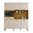 Ver imagem 2 de Armario de Cozinha 8 Portas 1 Gaveta Patrik Branco/Cinamomo/Off White