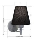 Ver imagem 2 de Arandela Parede Vivare Md-2004 Cinza Cúpula em Tecido - Bivolt Cinza-preto 127-220v