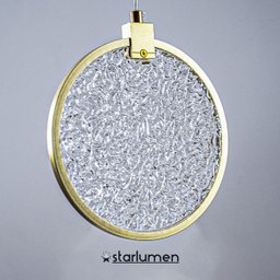 Pendente Disco Glowing Circle Dourado Led Multicor Morderno Lus-27 St3136 - 7