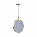 Ver imagem 1 de Pendente Disco Glowing Circle Dourado Led Multicor Morderno Lus-27 St3136