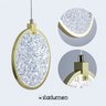 Pendente Disco Glowing Circle Dourado Led Multicor Morderno Lus-27 St3136 - 5