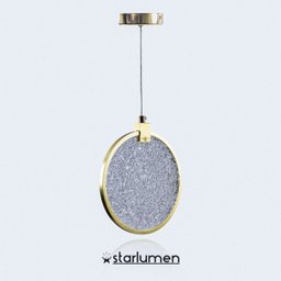 Pendente Disco Glowing Circle Dourado Led Multicor Morderno Lus-27 St3136 - 6