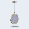 Pendente Disco Glowing Circle Dourado Led Multicor Morderno Lus-27 St3136 - 6