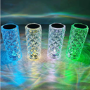 Ver imagem 3 de Abajur Led Touch Luminaria Cristal Rgb Várias Cores Controle Remoto Acende com 1 Toque Luz Noturna
